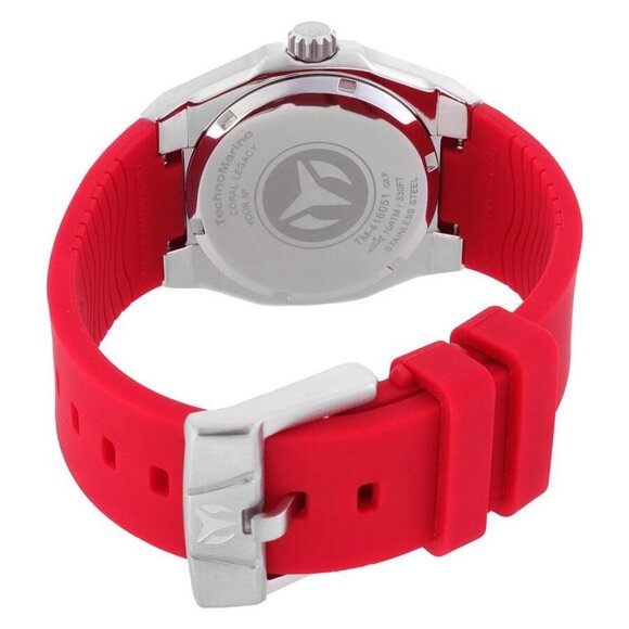 NWT Authentic Technomarine Coral Quartz Silver Dial Women's Watch - Picture 3 of 3